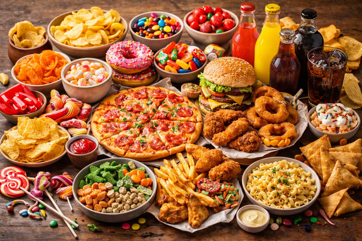 Healthy vs unhealthy meals comparison