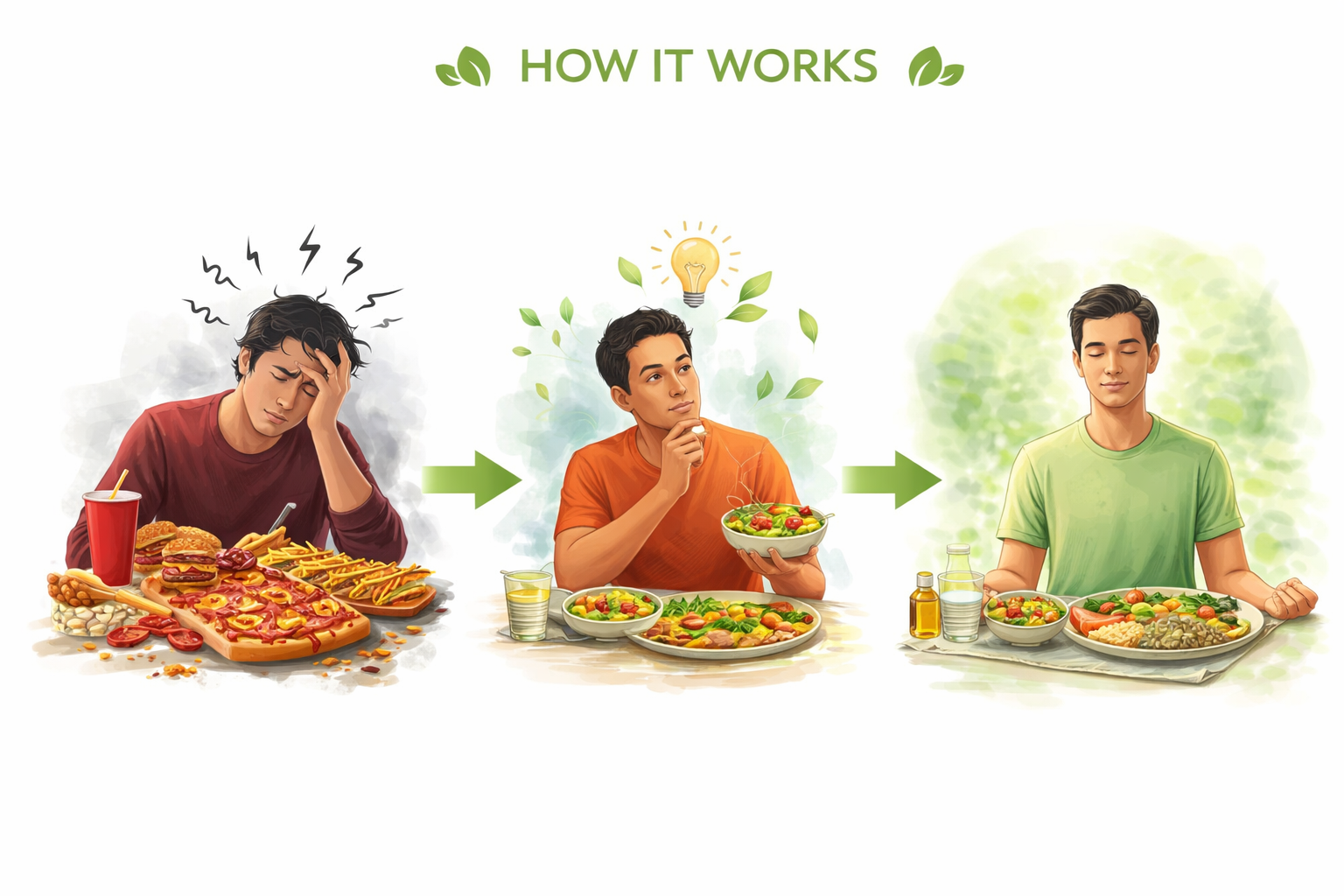 Lifestyle transformation journey in three stages